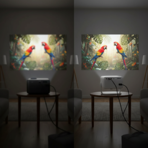 Alternative view of Vidéoprojecteur HYLO™ Atmos 650, Le projecteur rotatif intelligent conçu pour l’immersion totale