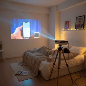 Alternative view of Vidéoprojecteur LUMENIX™ Pro500, La projection extérieure en haute définition à emporter