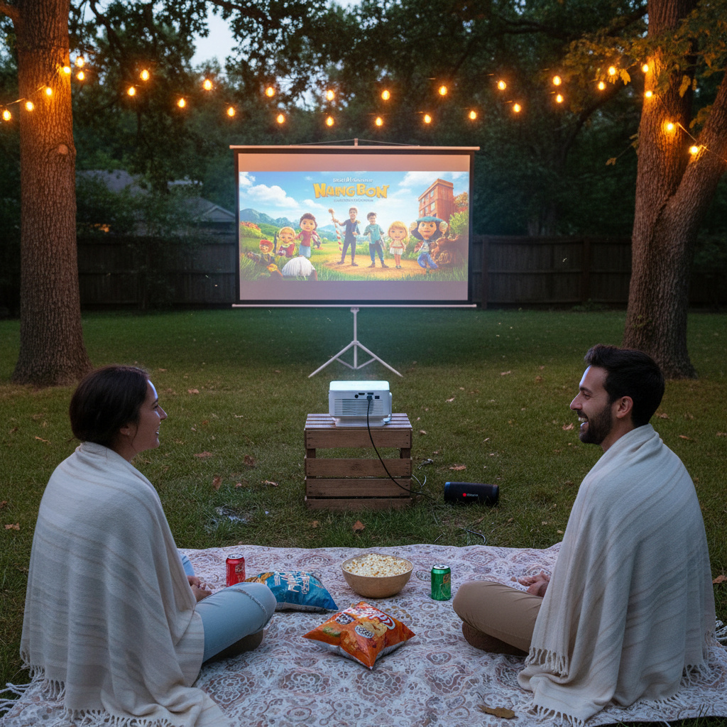 Vidéoprojecteur LUMIO™ HY300, L'expérience 4K portable pour des soirées cinéma en extérieur – Image 3