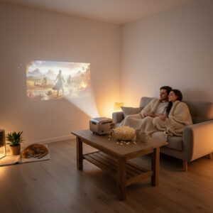 Alternative view of LUMIVUE™ A12 Smart Projector, 720p Native, 4K Input Supported