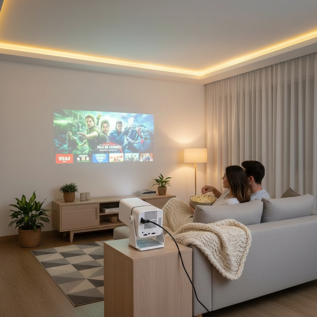 Vidéoprojecteur VISIONIX™ TD80W, Transforme votre salon en cinéma avec Android 4K – Image 3