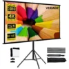 Écran de projection 60-120 pouces avec support pliable, écran cinéma portable pour maison, jardin et voyages