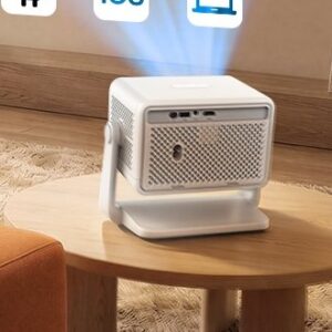 Mini Vidéoprojecteur Android 700 ANSI, 1080p Natif, Autofocus, vue de face
