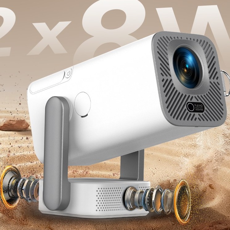 Mini Vidéoprojecteur 750 ANSI, 1080p Natif, Android, vue de profil