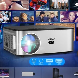 Vidéoprojecteur Portable 1600 ANSI, Autofocus, Android, detail de la connectique