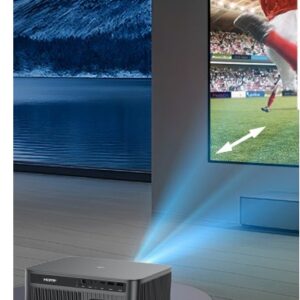 Vidéoprojecteur Portable 3000 ANSI, 1080p Natif, Android, vue de trois quarts