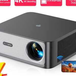 Vidéoprojecteur Portable 3000 ANSI, 1080p Natif, Android, vue de face