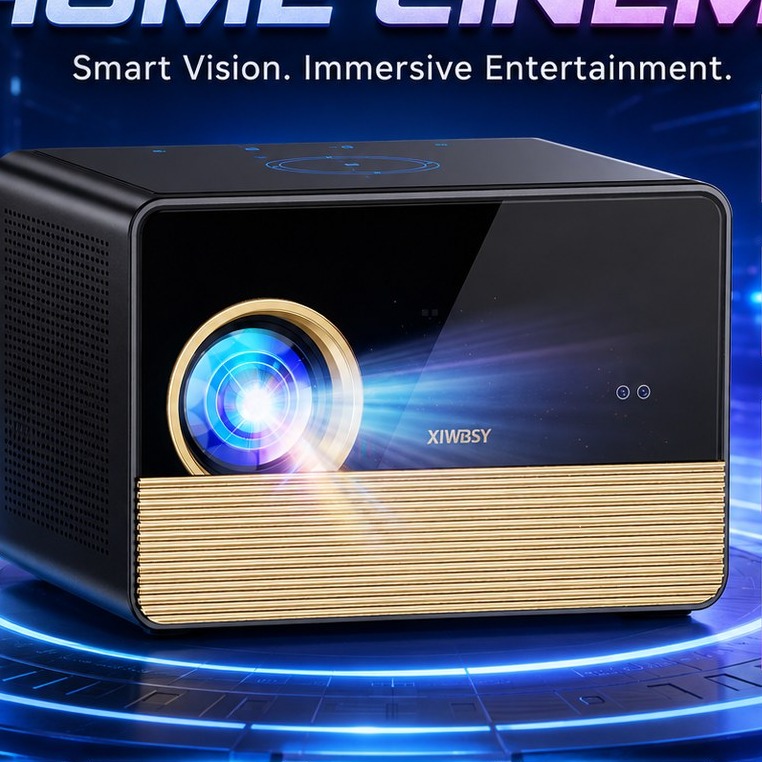 Vidéoprojecteur Portable 3600 ANSI avec Clé Google TV Fournie, vue de face