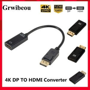 Adaptateur câble vidéoprojecteur DisplayPort vers HDMI, vue de face