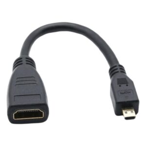 Adaptateur cable videoprojecteur micro HDMI vers femelle standard, vue de face