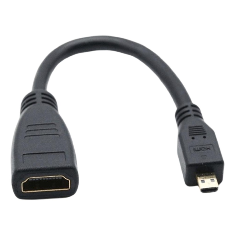 Adaptateur cable videoprojecteur micro HDMI vers femelle standard, vue de face