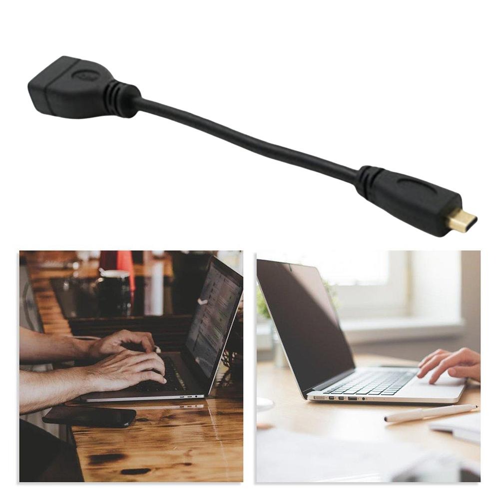 Adaptateur cable videoprojecteur micro HDMI vers femelle standard, vue arriere