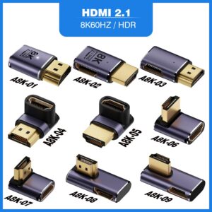 Adaptateur câble vidéoprojecteur mini et micro HDMI, vue de trois quarts