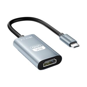 Adaptateur cable videoprojecteur USB C vers HDMI 8K, vue de trois quarts