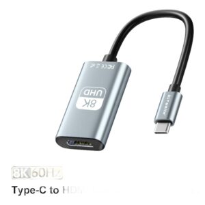 Adaptateur cable videoprojecteur USB C vers HDMI 8K, vue de face