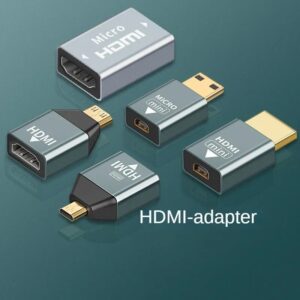 Adaptateur micro HDMI et mini HDMI en 4K a 60 Hz, vue de trois quarts