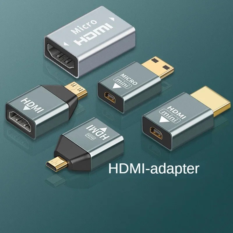 Adaptateur micro HDMI et mini HDMI en 4K a 60 Hz, vue de trois quarts