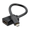 Adaptateur micro HDMI vers HDMI femelle 18 cm, 4K à 60 Hz, vue principale
