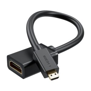 Adaptateur micro HDMI vers HDMI femelle 18 cm, 4K à 60 Hz, vue principale