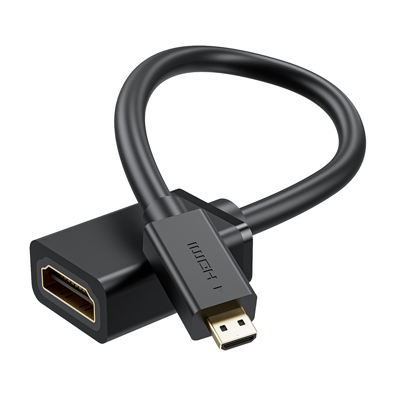 Adaptateur micro HDMI vers HDMI femelle 18 cm, 4K à 60 Hz, vue principale