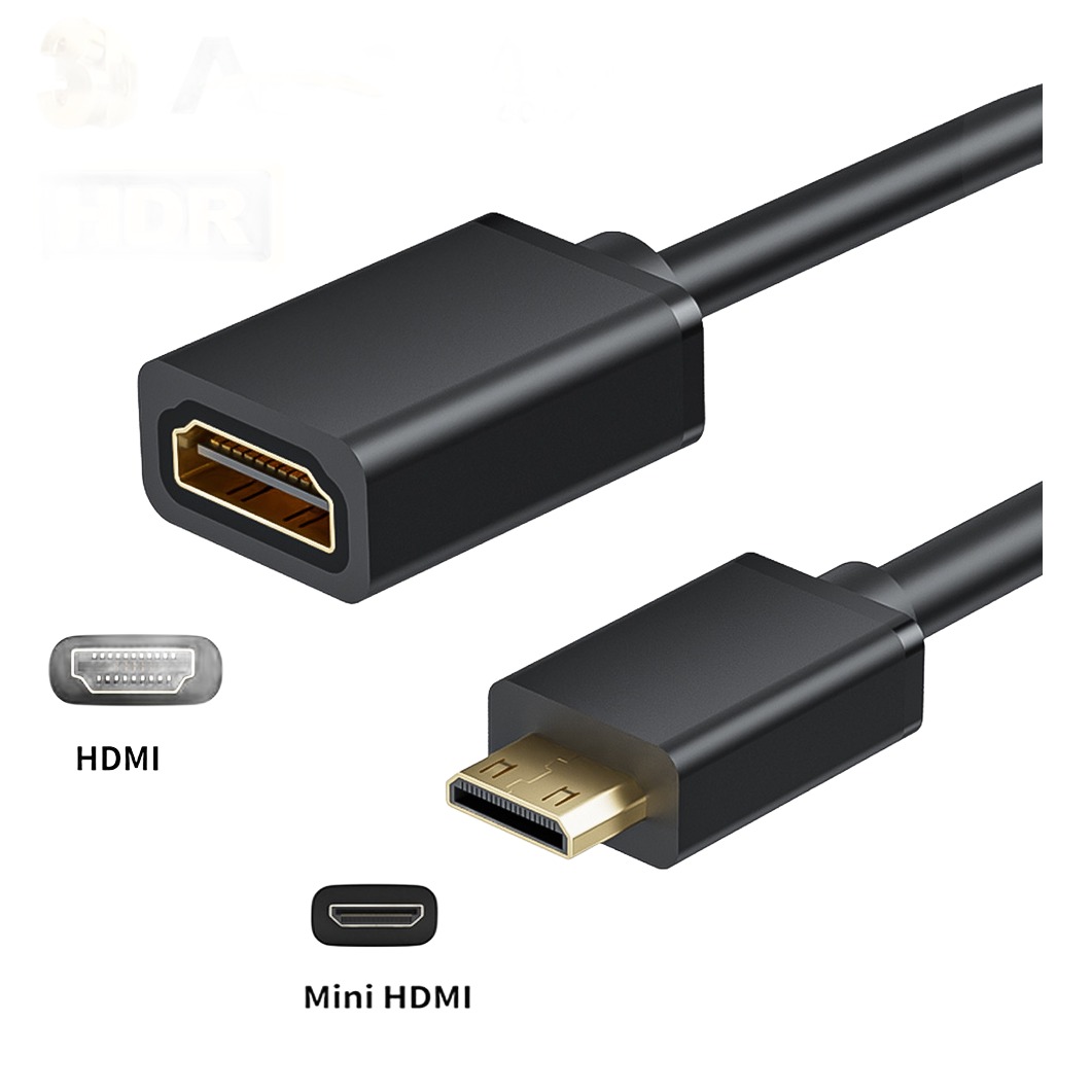 Adaptateur mini HDMI vers HDMI en 4K a 60 Hz, 2.0, vue principale