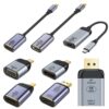 Adaptateur USB-C vers HDMI ou DisplayPort pour vidéoprojecteur, 4K et 8K, vue principale