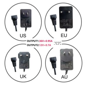 Câble d'alimentation rallongé pour projecteur, 1,2 ou 3 m, vue de trois quarts
