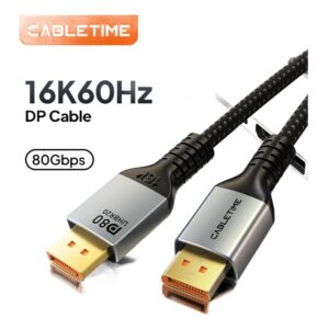 Câble DisplayPort 2.1 80 Gbit/s, 16K et 4K à 240 Hz, vue principale