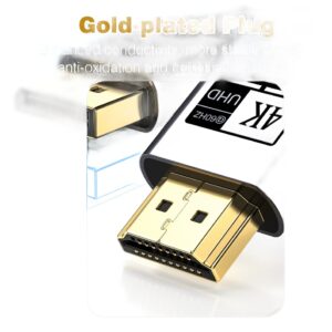 Câble DisplayPort vers HDMI 4K à 60 Hz, quatre longueurs, vue de face