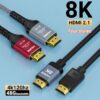 Câble HDMI 2.1 8K tressé, longueurs pour vidéoprojecteur, vue principale
