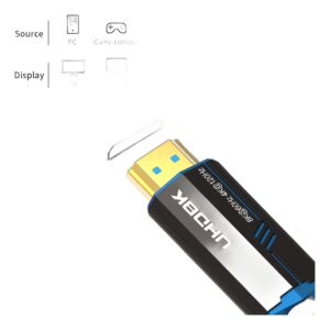 Câble HDMI fibre optique 8K, longueurs jusqu'à vingt mètres, vue principale