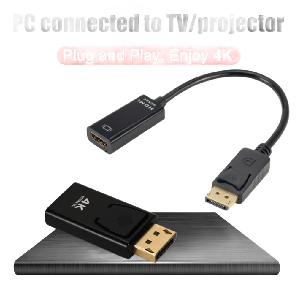 Cable videoprojecteur, adaptateur DisplayPort vers HDMI 4K, detail