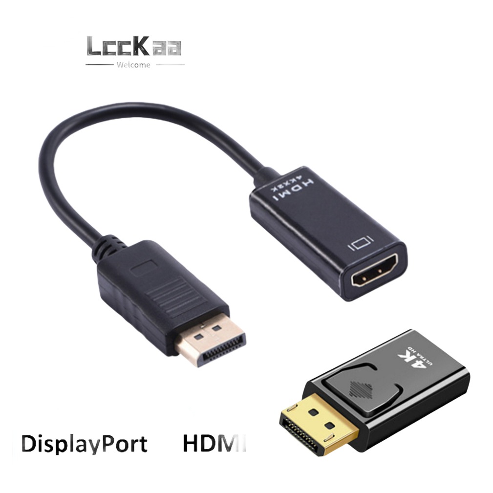 Cable videoprojecteur, adaptateur DisplayPort vers HDMI 4K, vue arriere