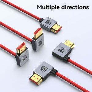 Câble vidéoprojecteur, adaptateur HDMI 2.1 coudé 8K, vue principale