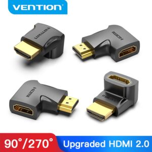 Câble vidéoprojecteur, adaptateur HDMI coudé à 90 degrés, vue principale