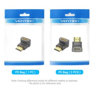 Câble vidéoprojecteur, adaptateur HDMI coudé à 90 degrés, vue de trois quarts