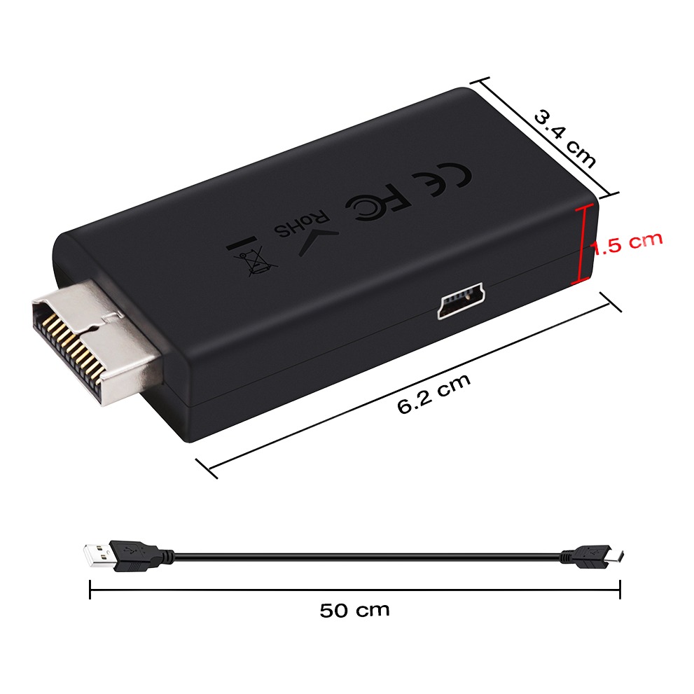 Cable videoprojecteur, adaptateur ps2 HDMI audio video avec cable USB, vue principale