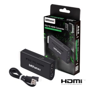 Cable videoprojecteur, adaptateur ps2 HDMI audio video avec cable USB, vue de trois quarts
