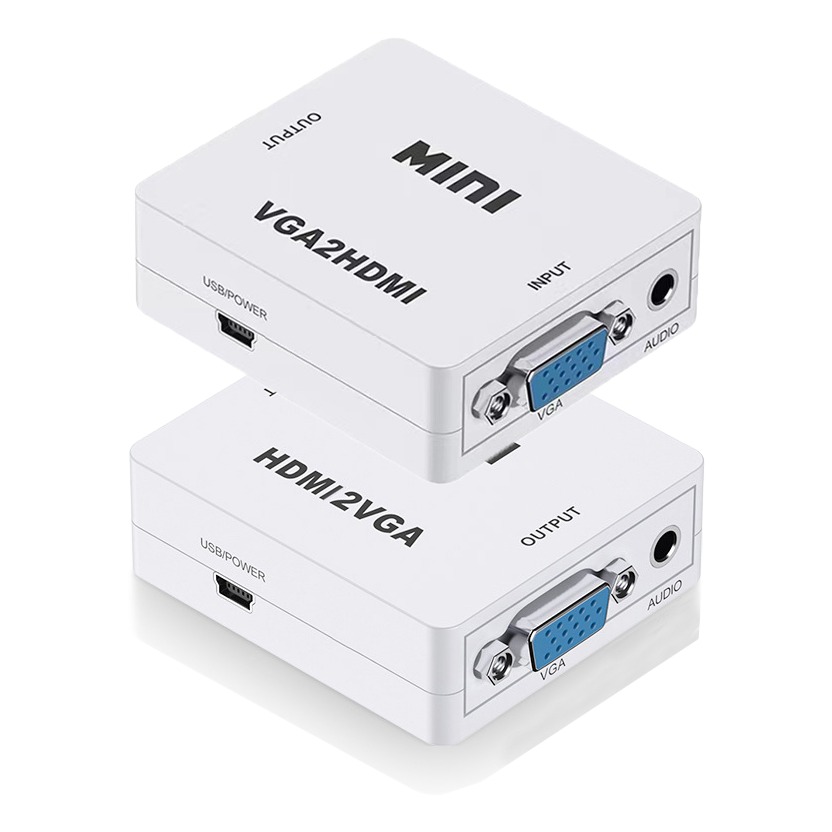 Cable videoprojecteur : adaptateur VGA et HDMI avec audio, vue principale