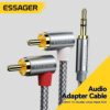 Cable videoprojecteur audio jack 3,5 mm vers deux RCA, vue principale
