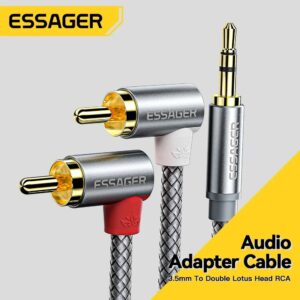 Cable videoprojecteur audio jack 3,5 mm vers deux RCA, vue principale