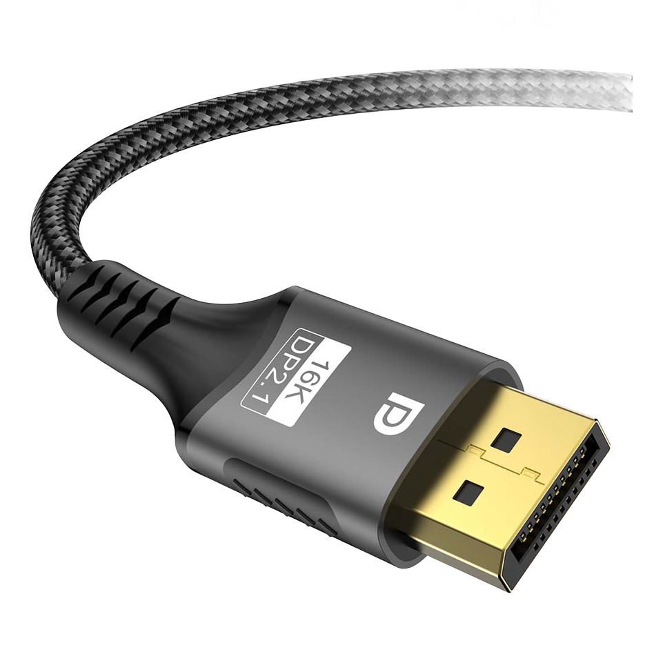 Cable videoprojecteur, cable displayport 8k en norme 2.1 a 80 Gbit/s, vue principale