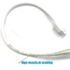 Cable videoprojecteur, cable HDMI court 4K blanc avec ethernet et ARC, vue principale