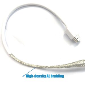 Cable videoprojecteur, cable HDMI court 4K blanc avec ethernet et ARC, vue principale