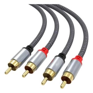 Cable videoprojecteur, cable RCA 2 vers 2 male pour home cinema et ampli, vue principale