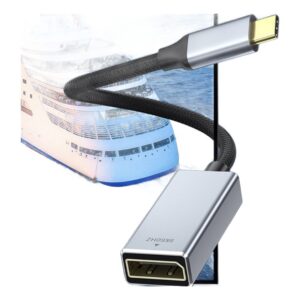 Cable videoprojecteur, cable USB c displayport tresse pour 8K a 60 Hz, detail