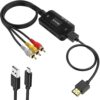Câble vidéoprojecteur convertisseur AV RCA vers HDMI 1080p, vue principale
