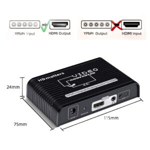 Câble vidéoprojecteur convertisseur composantes vers HDMI, vue de face
