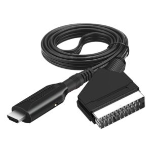 Câble vidéoprojecteur convertisseur péritel vers HDMI, vue de face