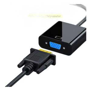 Câble vidéoprojecteur DisplayPort vers VGA, longueur 1,8 m, vue de trois quarts